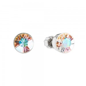 Stříbrné náušnice s krystaly Crystals from Swarovski® Crystal AB