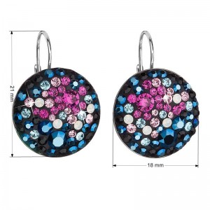 Stříbrné náušnice s krystaly Crystals from Swarovski® Galaxy