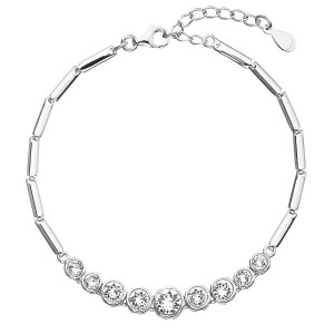 Stříbrný náramek s krystaly Crystals from Swarovski®