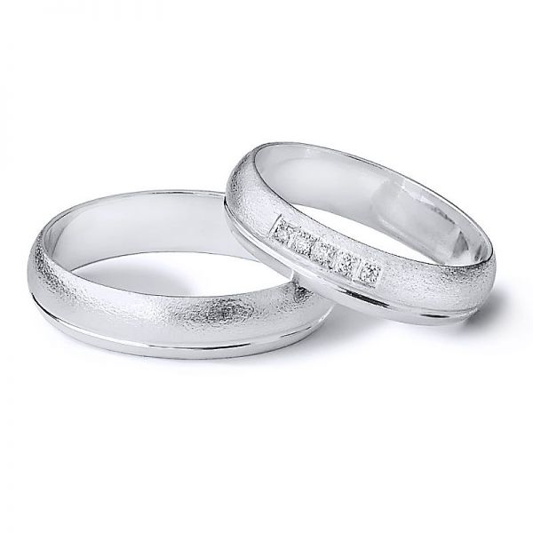 Snubní prsteny originální s kameny šířka 5,00 mm