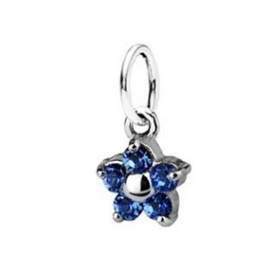 Dětský přívěšek kytička, Crystals from SWAROVSKI® Sapphire