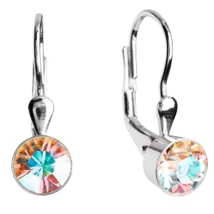Stříbrné náušnice s krystaly Crystals from Swarovski® AB