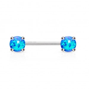 Piercing do bradavky, modré opály