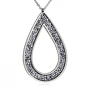 Ocelový náhrdelník s krystaly Crystals from Swarovski®, CRYSTAL CAL