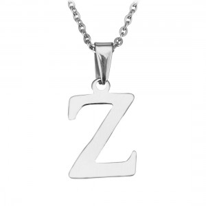 Ocelový řetízek s přívěškem iniciála ”Z”