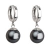 Stříbrné náušnice s perlou Crystals from Swarovski® Grey [0]