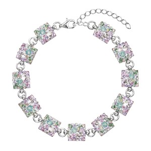 Stříbrný náramek s krystaly Crystals from Swarovski®, Sakura