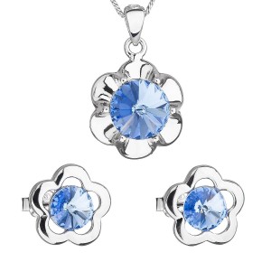 Sada šperků s krystaly Swarovski náušnice, řetízek a přívěsek
