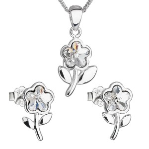 Sada šperků s krystaly Swarovski náušnice, řetízek a přívěsek