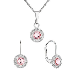 Sada šperků s krystaly Swarovski náušnice a přívěsek, Light Rose
