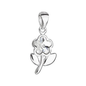 Stříbrný přívěšek kytička s kamínkem Crystals from Swarovski®