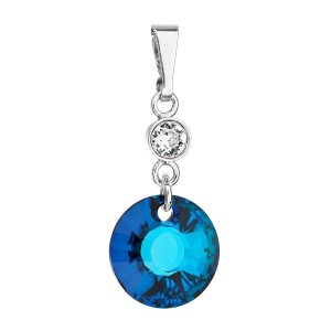 Stříbrný přívěšek s kameny Crystals from Swarovski® Bermuda Blue