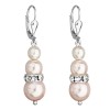 Stříbrné náušnice s perličkami Crystals from Swarovski® Rosaline [0]