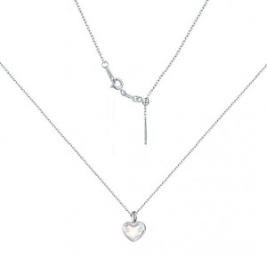 Minimalistický stříbrný náhrdelník se srdcem Crystals from Swarovski® Crystal