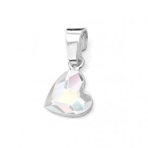 Stříbrný přívěšek se srdcem Crystals from Swarovski® AB