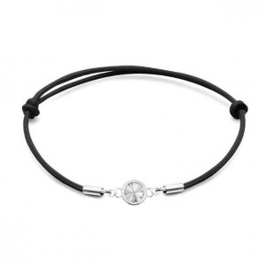 Stříbrný náramek s Crystals from Swarovski® Jet Black