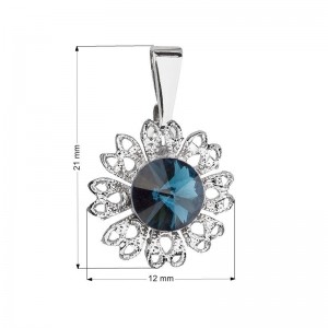Přívěsek bižuterie se Swarovski krystaly, Montana Blue