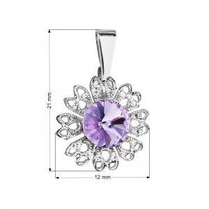 Přívěsek bižuterie se Swarovski krystaly, Violet