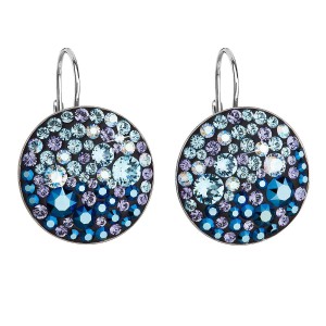 Stříbrné náušnice s krystaly Crystals from Swarovski® BLUE STYLE