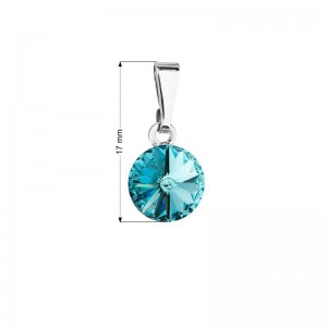 Přívěsek bižuterie se Swarovski krystaly, Turquoise