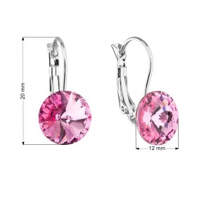 Náušnice bižuterie s Crystals from Swarovski® ROSE