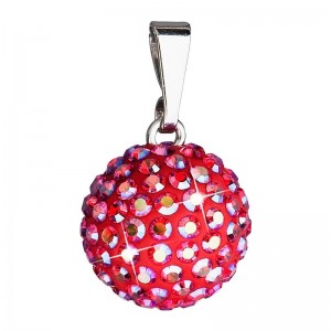Stříbrný přívěšek s kulička Crystals from Swarovski® Siam AB