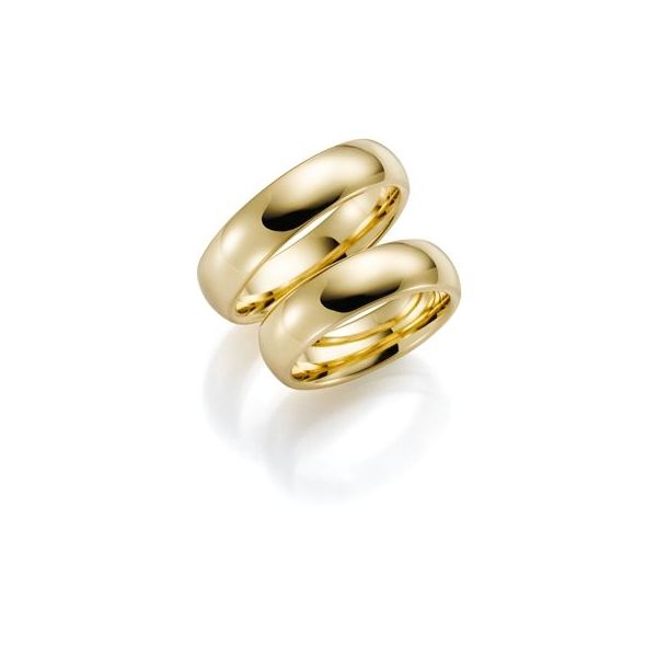 Snubní prsteny půlkulaté klasické žluté zlato  šířka 4,00 mm
