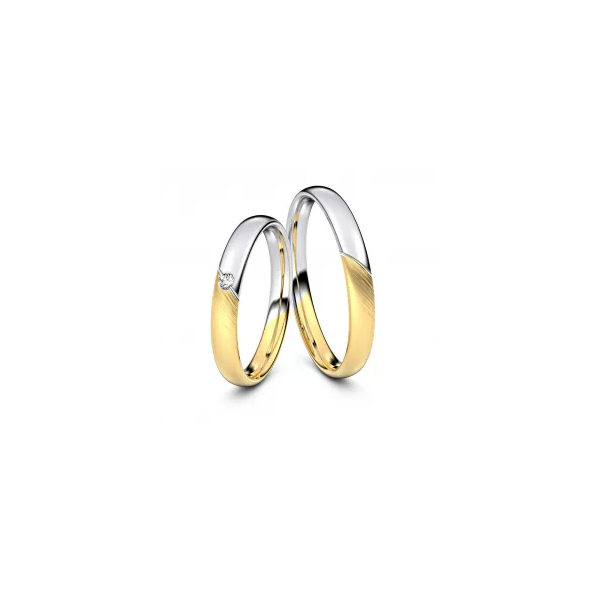 Snubní prsteny kombinované zlato bílé/ žluté šířka 3 mm