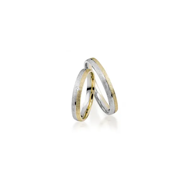 Snubní prsteny kombinované zlato bílé/ žluté šířka 3,0 mm