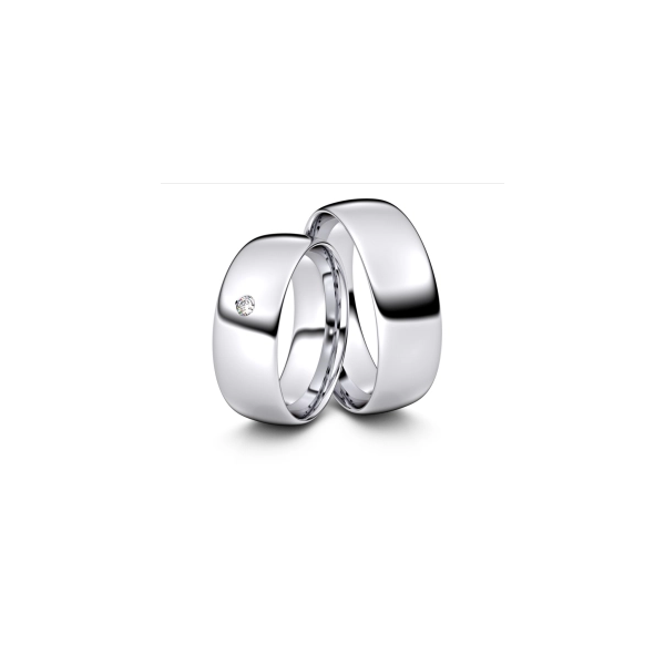 Snubní prsteny půlkulaté klasické šířka 8,00 mm