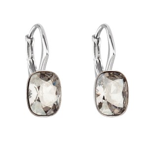 Stříbrné náušnice s krystaly Crystals from Swarovski® SILVER SHADE