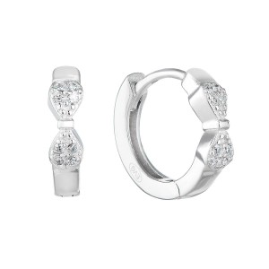 Stříbrné náušnice kruhy se zirkony