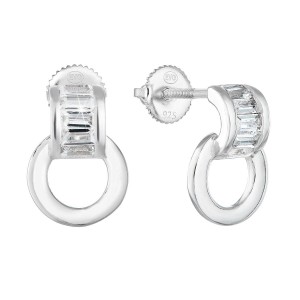 Šroubovací stříbrné náušnice kolečka