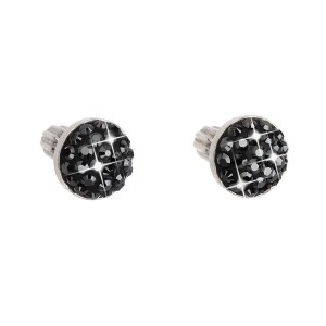 Stříbrné náušnice s krystaly Crystals from Swarovski® HEMATITE