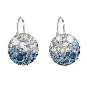 Stříbrné náušnice s krystaly Crystals from Swarovski® Ice Blue