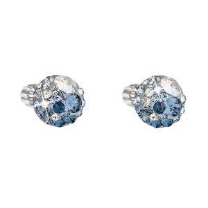 Stříbrné náušnice s krystaly Crystals from Swarovski® Ice Blue