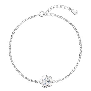 Stříbrný náramek s tyrkysovým kamenem Crystals from Swarovski® Crystal