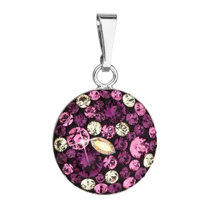 Stříbrný přívěšek s kameny Crystals from Swarovski® Amethyst