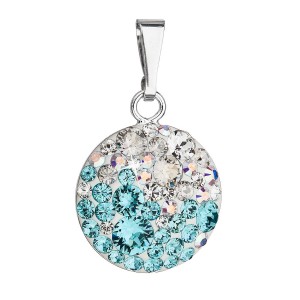 Stříbrný přívěšek s kameny Crystals from Swarovski® Light Turquoise