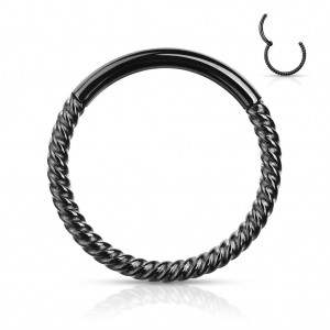 Piercing segment kruh vroubkovaný, 1,0 x 8 mm
