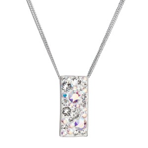 Stříbrný náhrdelník se Swarovski krystaly, AB