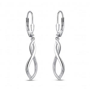 Visací náušnice se zirkony