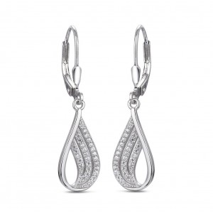 Visací náušnice se zirkony