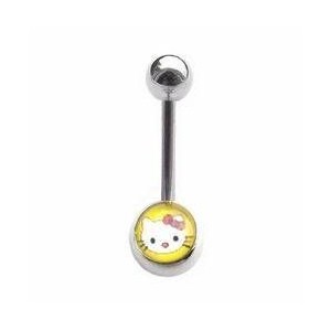 Piercing do pupíku - banánek kočička Kitty