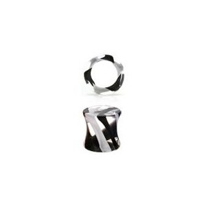 Plug do ucha - barva černá/bílá, průměr 4 mm