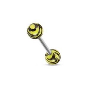 Piercing do jazyka  - zebrovaný