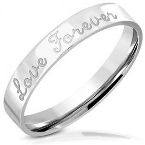 OPR0104 Dámský ocelový snubní prsten Love Forever