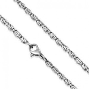 Ocelový řetízek řecký klíč, tl. 3 mm