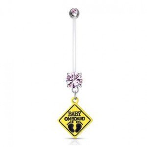 Těhotenský piercing do pupíku - baby on board