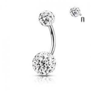 Piercing do pupíku s vnitřním závitem